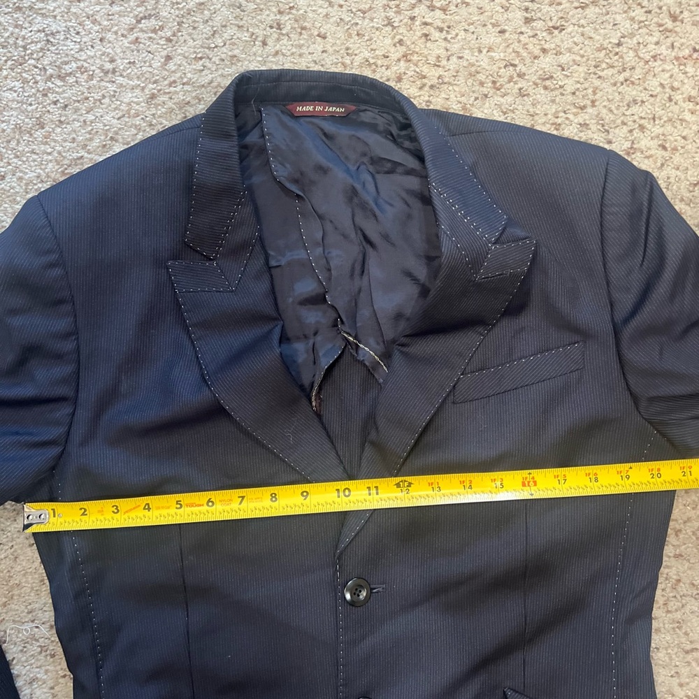 Paul Smith Pinstripe Suit Mens Navy Set Pants Blazer Two Button Wool Trousers 42 - Picture 3 of 16